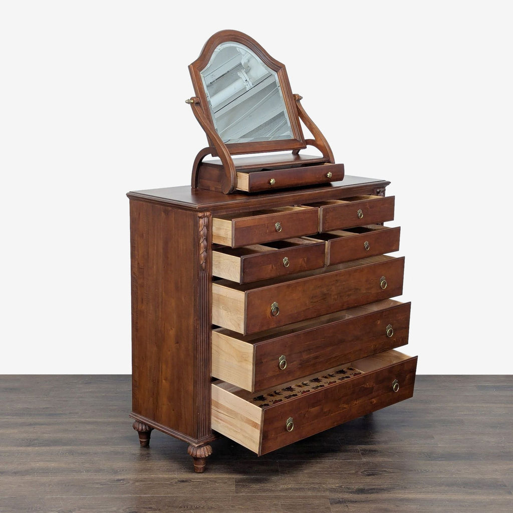 Dresser with mirror (I am pretty sure it's Ethan Allen)