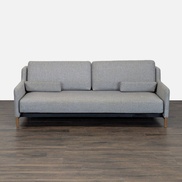 Certainly! However, I don't see any images or a full description provided. Could you please upload the images or provide more details about the specific sleeper sofa? That way, I can write accurate and distinct alt text for each image.