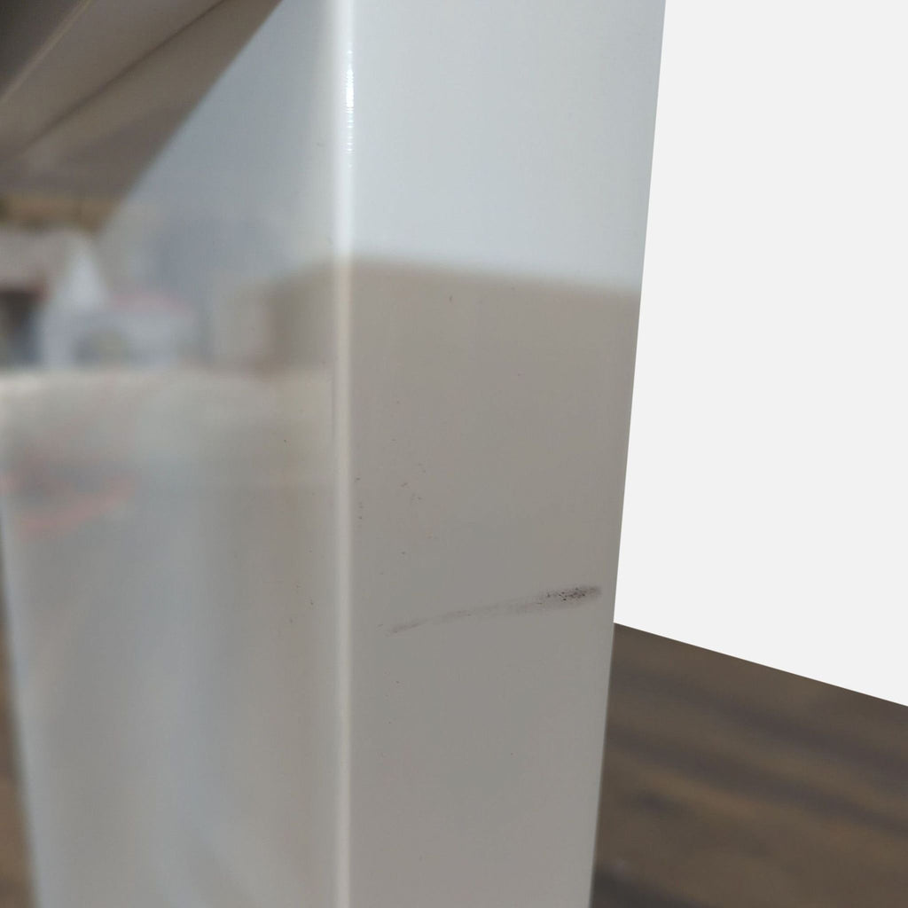 CB2 Runway Modern White Desk with Two Drawers