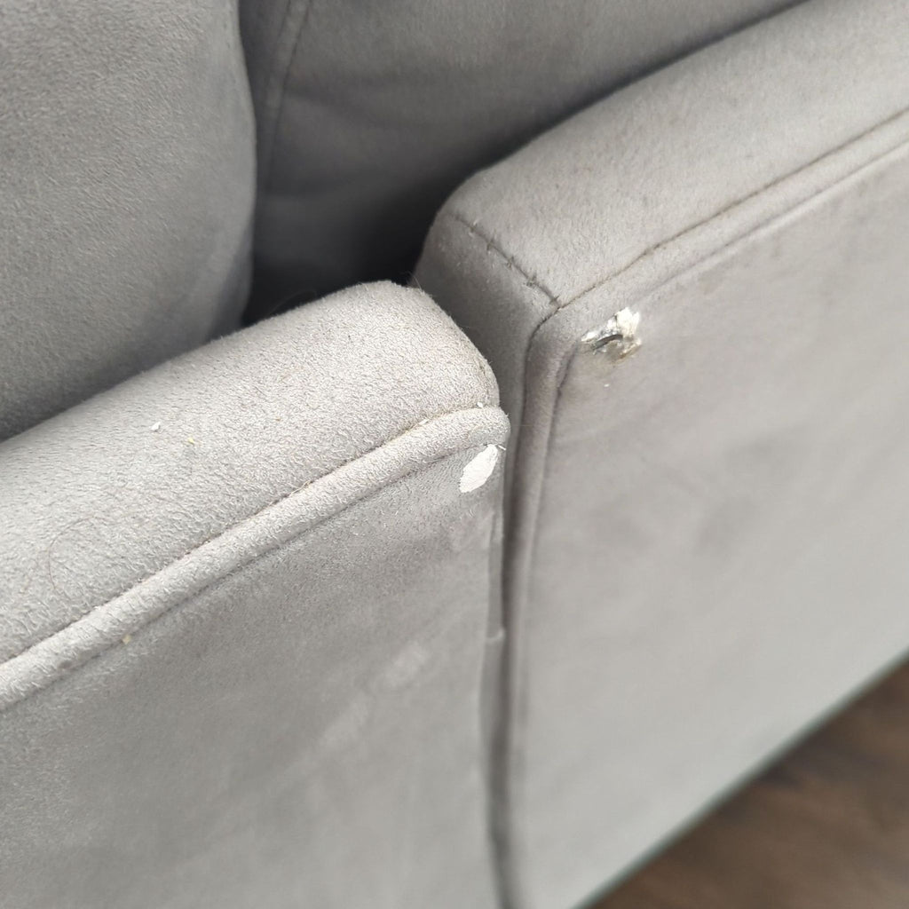 Room and Board Metro Gray Sectional Sofa with Chaise