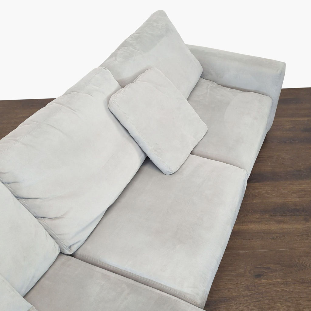 Room and Board Metro Gray Sectional Sofa with Chaise