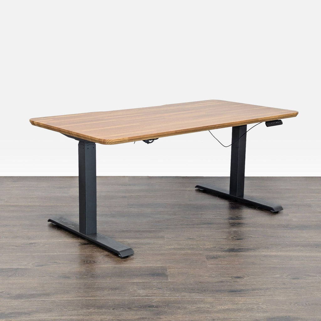 Varidesk Electric Adjustable Standing Desk with Wood Finish