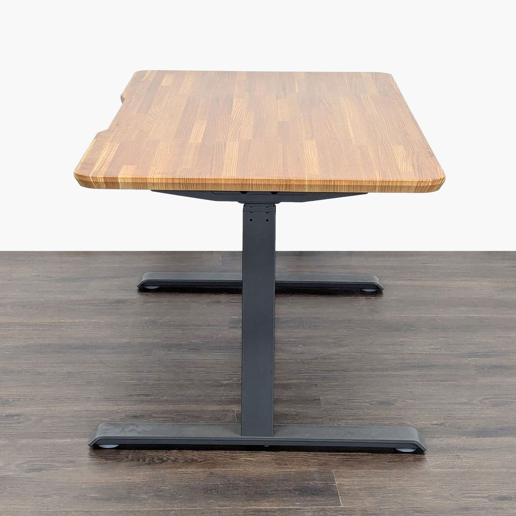 Varidesk Electric Adjustable Standing Desk with Wood Finish