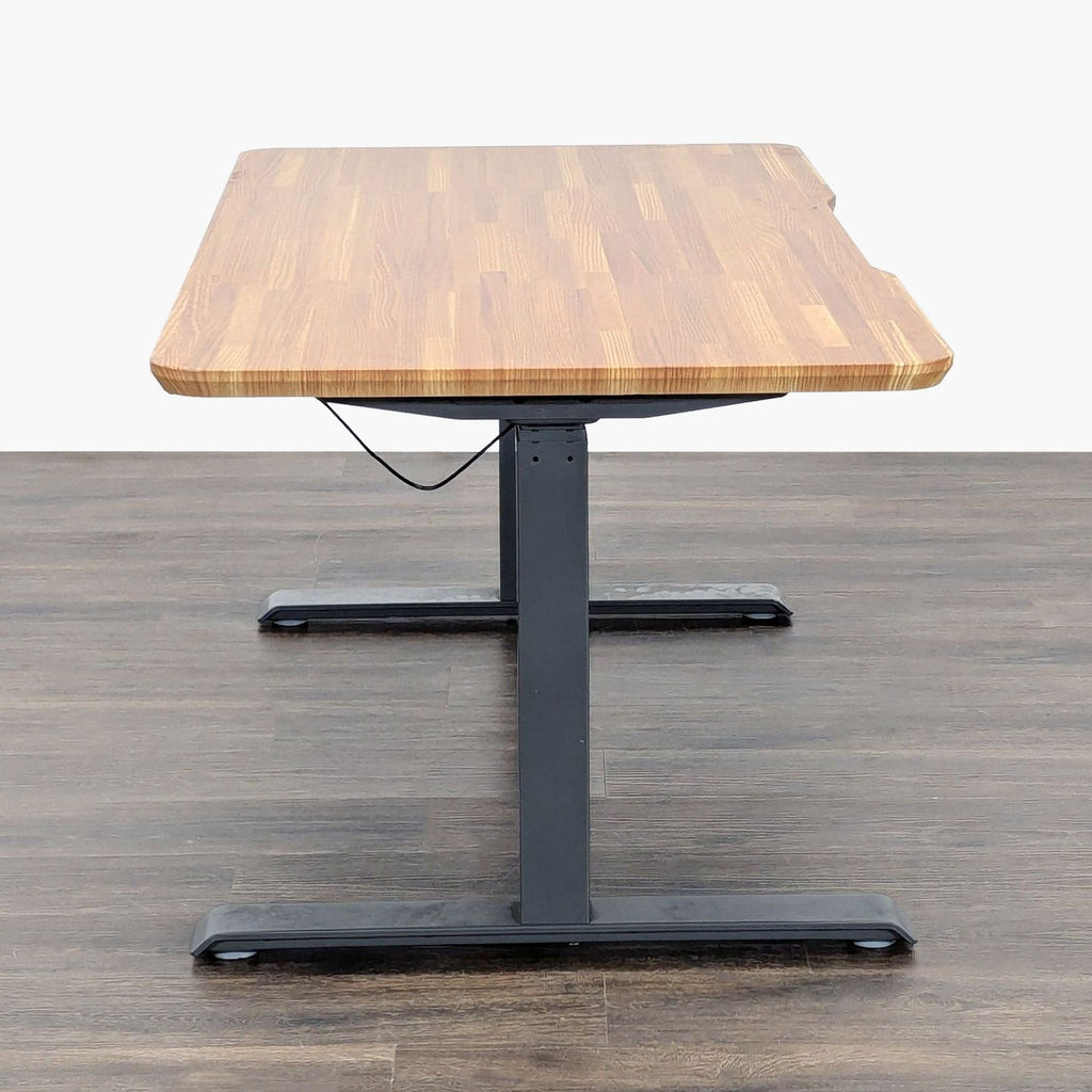 Varidesk Electric Adjustable Standing Desk with Wood Finish
