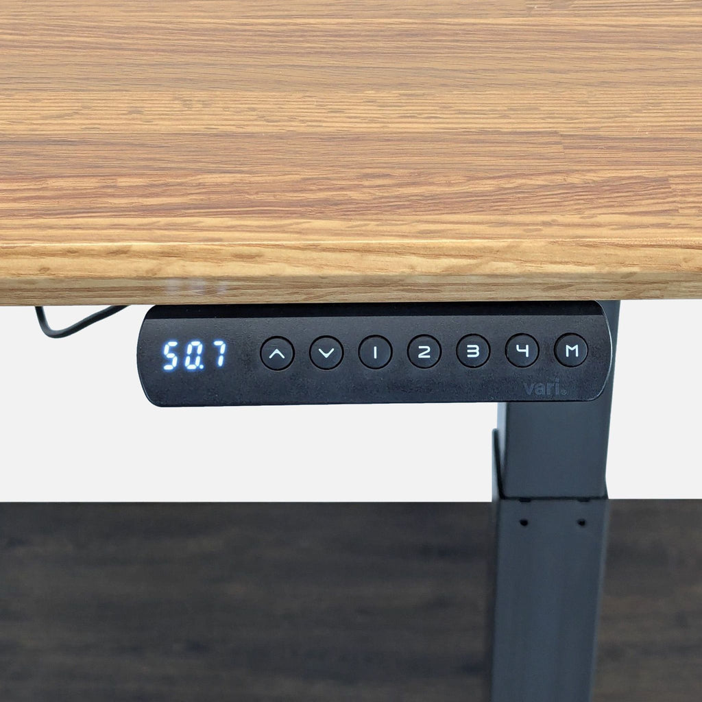 Varidesk Electric Adjustable Standing Desk with Wood Finish