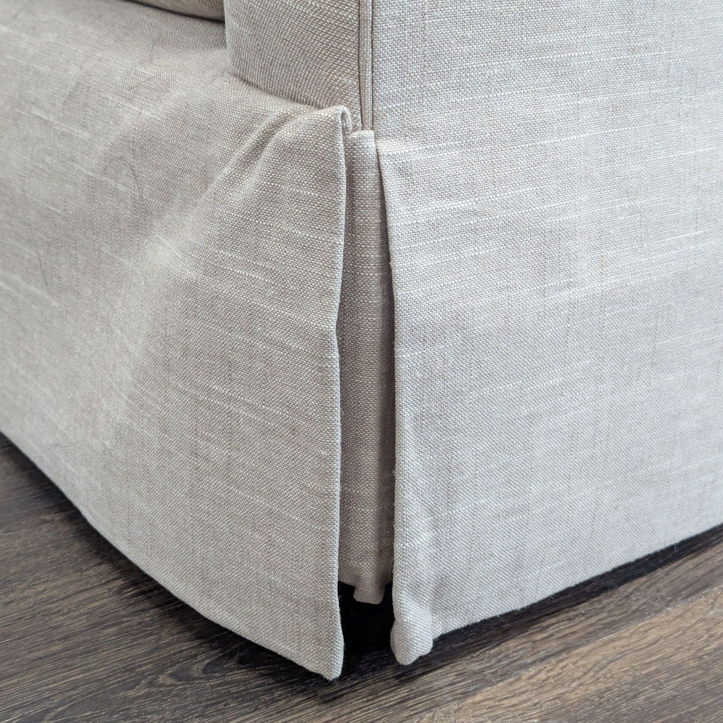 Crate and Barrel Magritte Modern Beige Loveseat with Removable Cushions