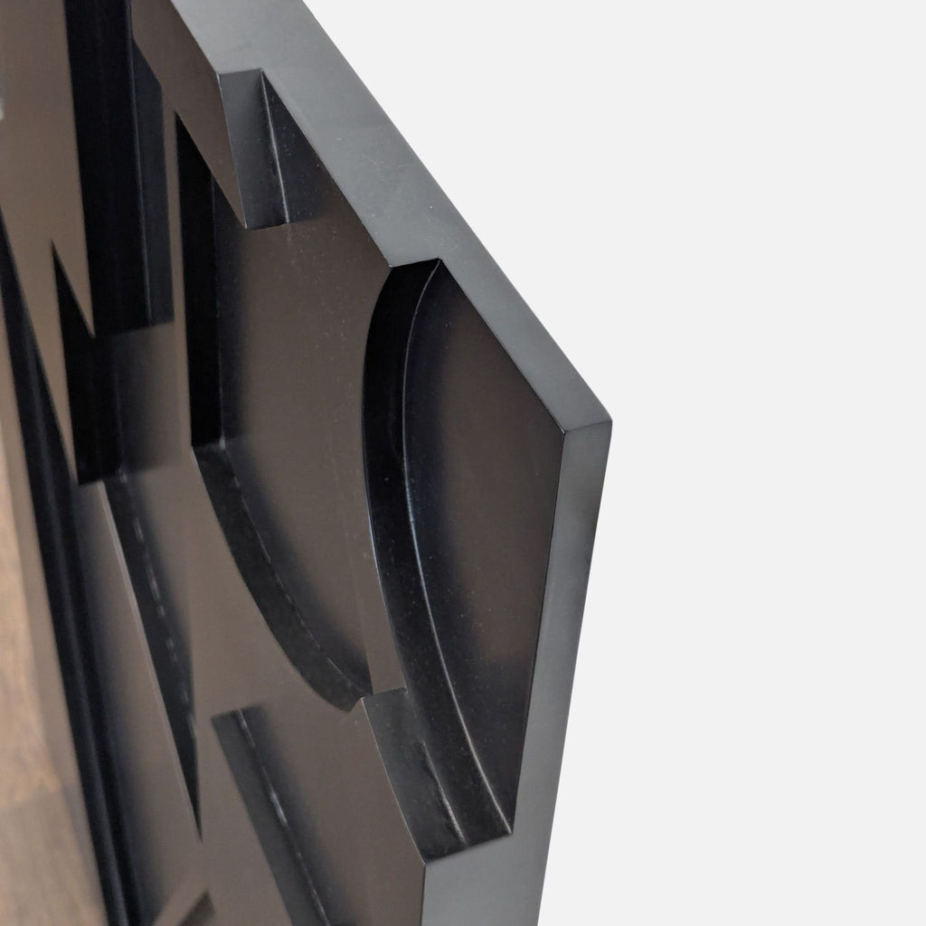 CB2 Racco I Modern Geometric Black Wall Art Panel