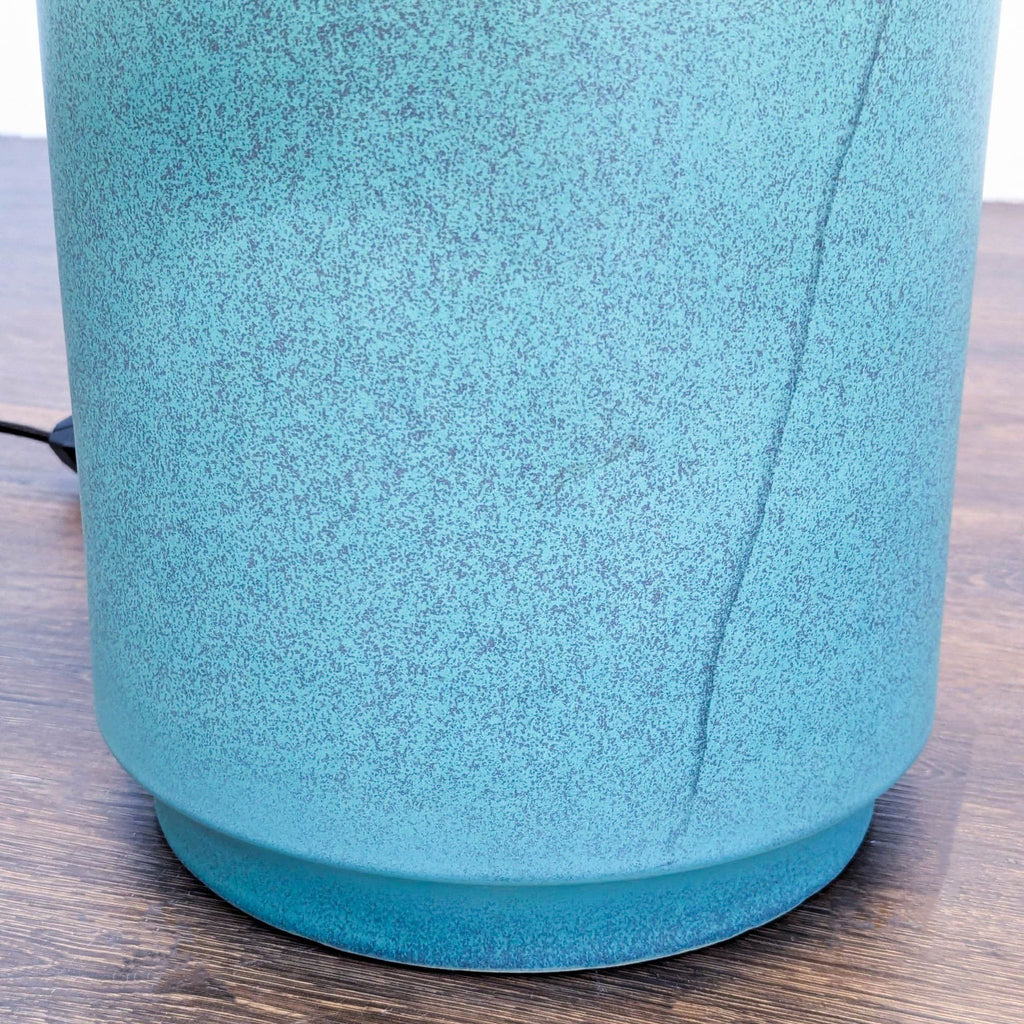 CB2 Rosalind Modern Table Lamp with White Shade and Green Gradient Base