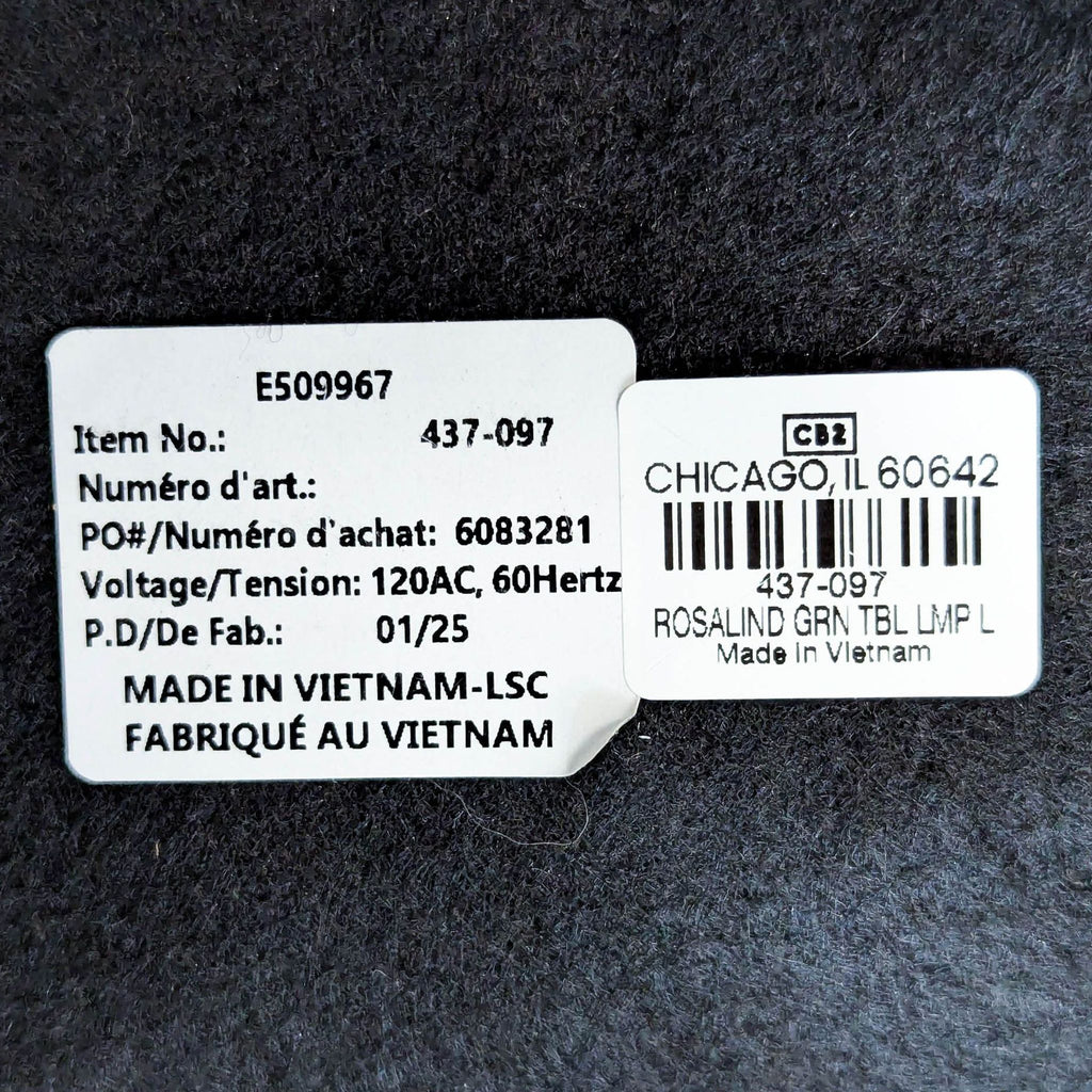 CB2 Rosalind Modern Table Lamp with White Shade and Green Gradient Base