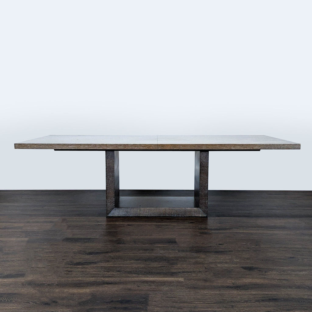Moniker Home Modern Extendable Dining Table  with  8 Restoration Hardware Leather Chairs - Accepted Offer (25.51% discount)