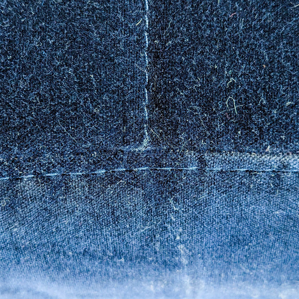 IKEA Morabo Navy Blue Sectional Sofa with Chaise – Modern Tufted Velvet