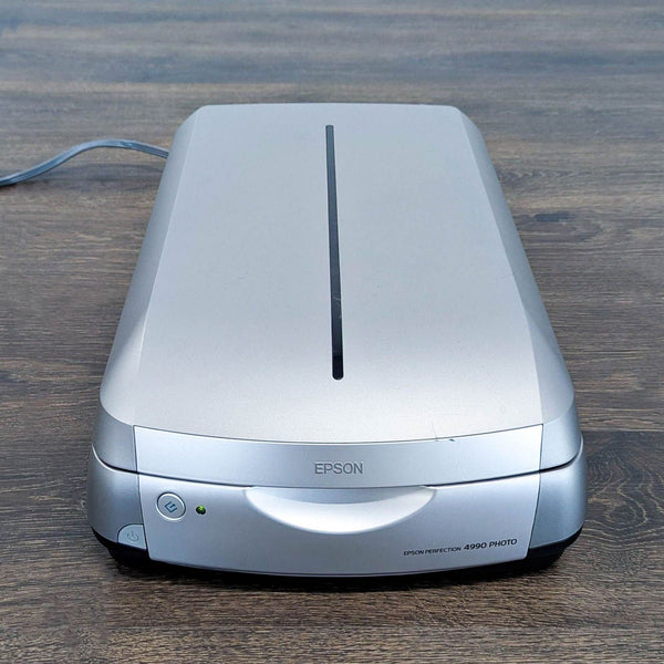 Epson Perfection J131B flatbed scanner for photos and documents, shown in its sturdy and sleek design.
