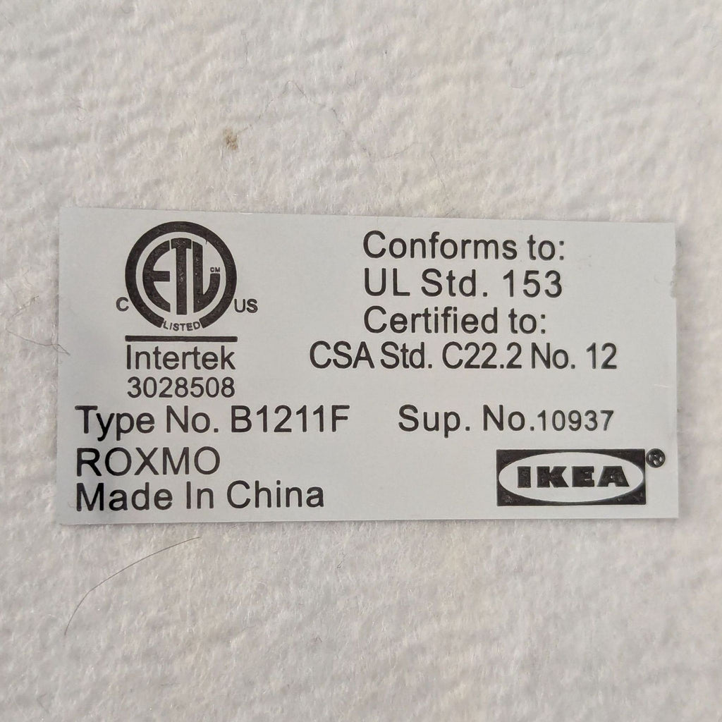 Ikea Modern Table Lamp with Clear Glass Ball Base and White Shade