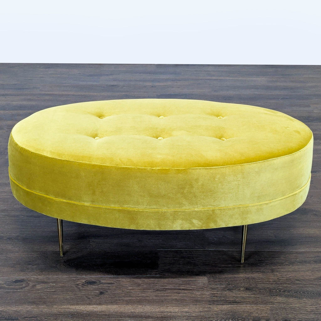 Ballard Design Button Tufted Velvet Ottoman - Accepted Offer (16.67% discount)