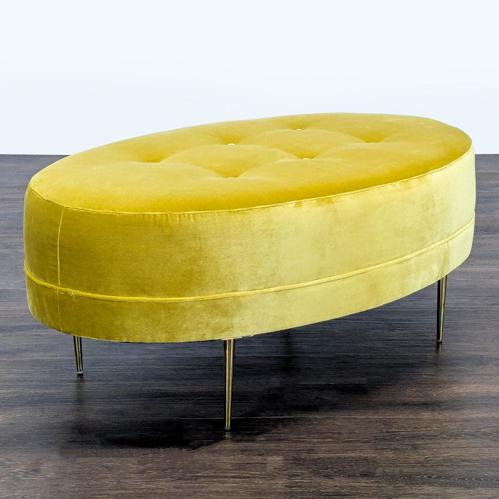 Ballard Design Button Tufted Velvet Ottoman - Accepted Offer (16.67% discount)