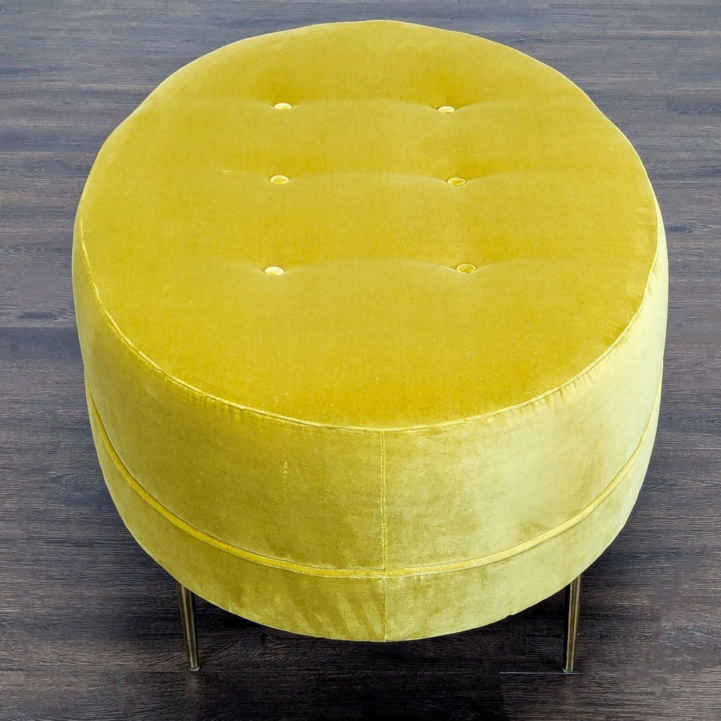 Ballard Design Button Tufted Velvet Ottoman - Accepted Offer (16.67% discount)