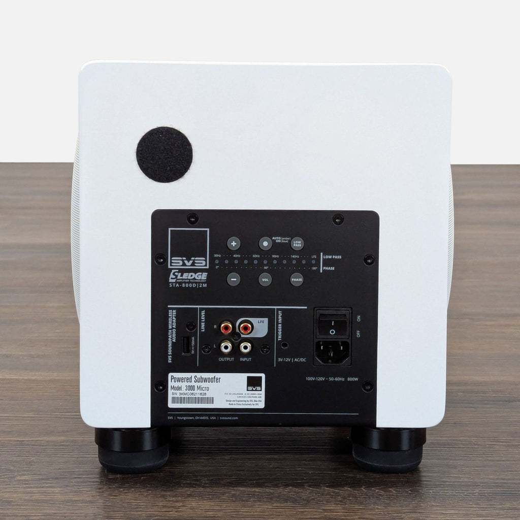 SVS Compact White Subwoofer – High-Performance Audio Equipment