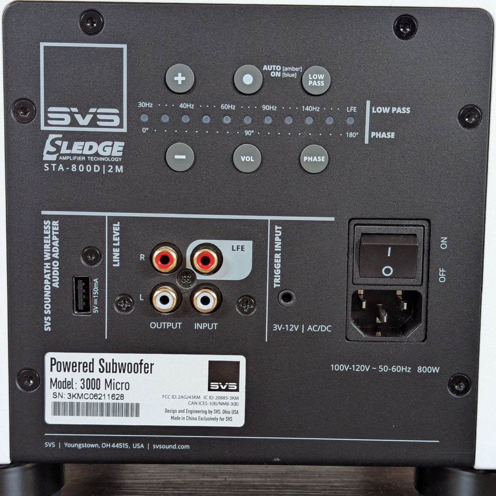 SVS Compact White Subwoofer – High-Performance Audio Equipment