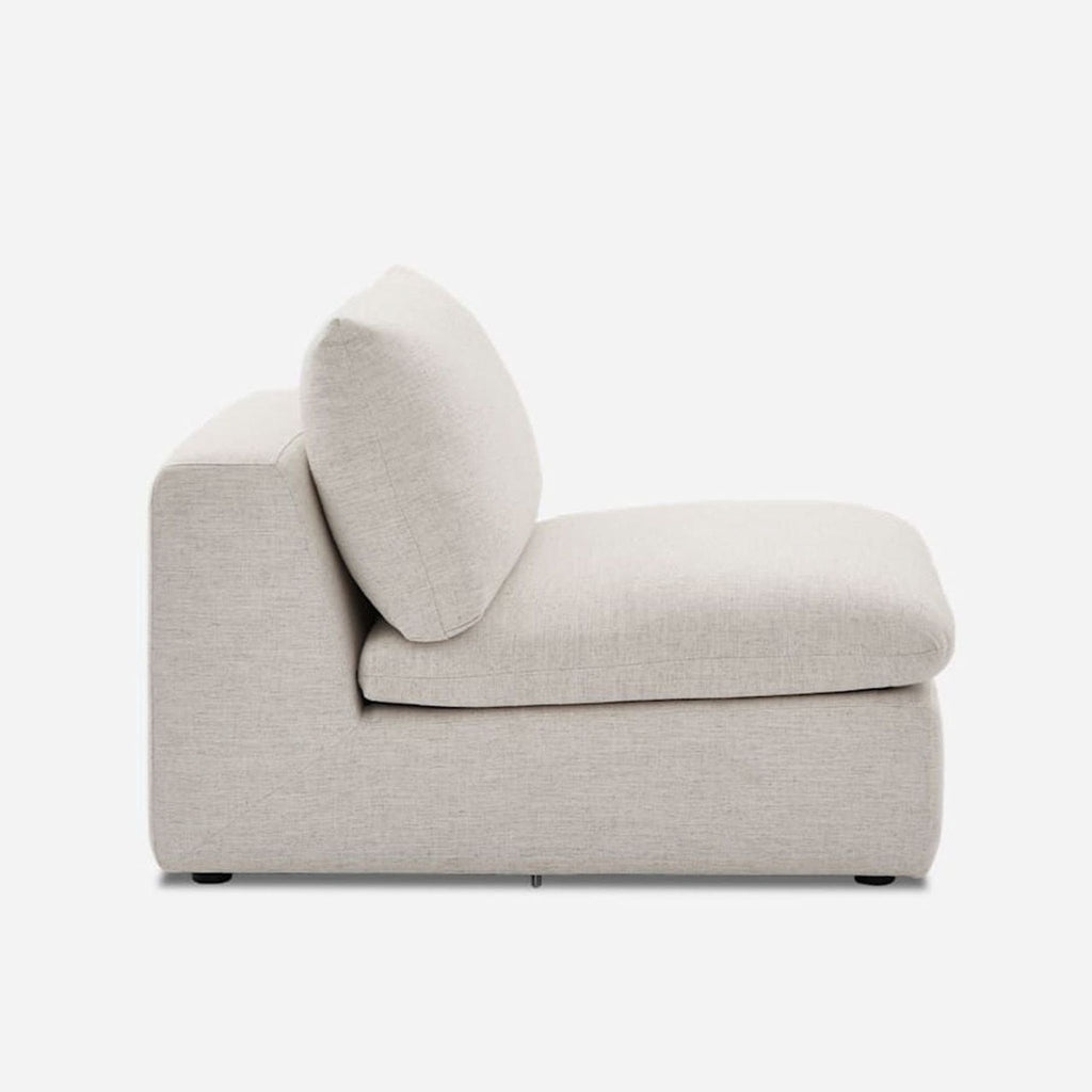 Castlery Modern Sectional Armless Chair in Beach Linen