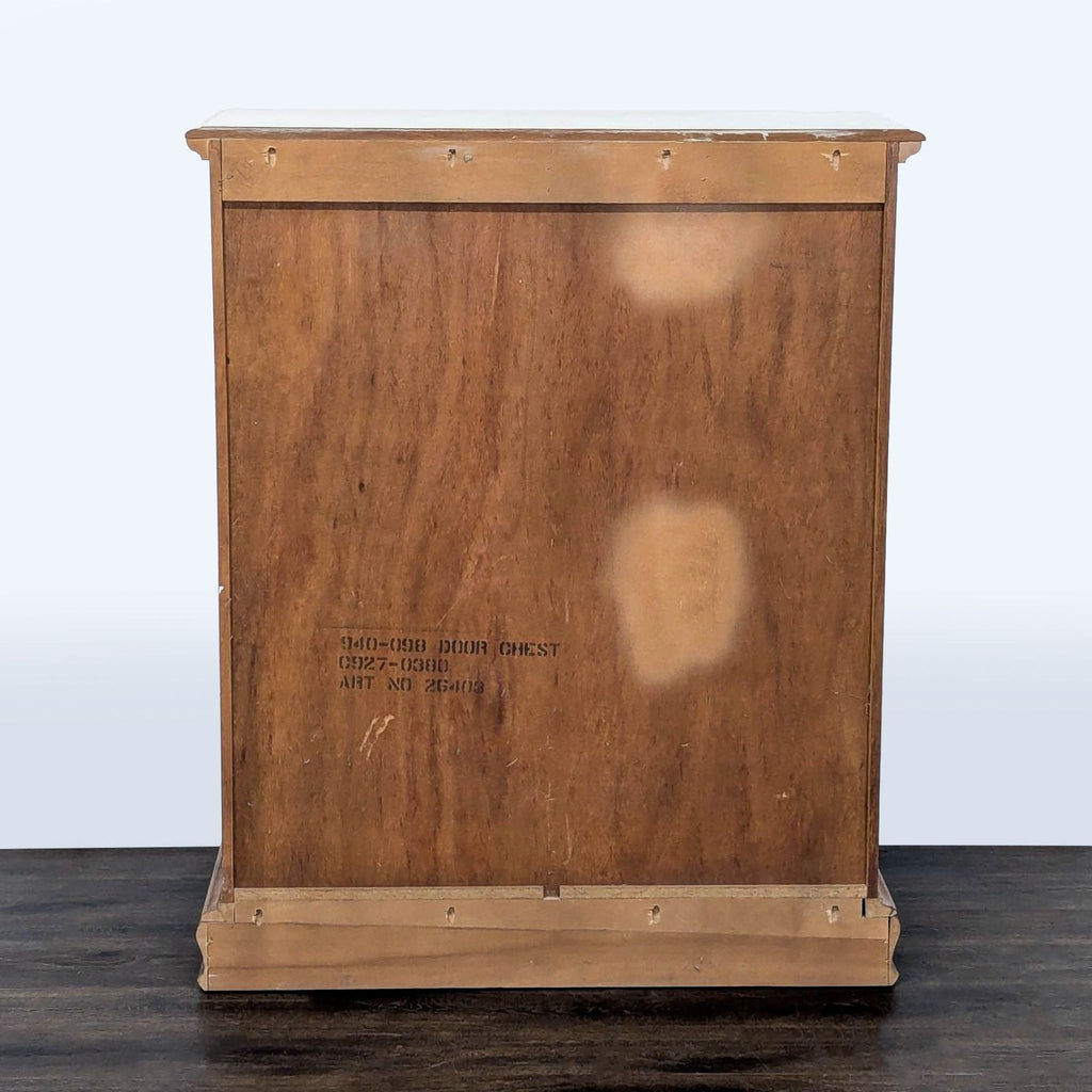 Vintage 8-Drawer Wooden Dresser with Cabinet and Decorative Handles