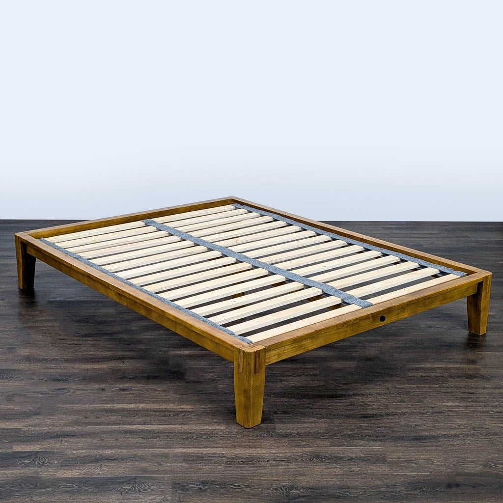 Thuma Queen Size Classic Wooden Bed Frame with Upholstered Headboard