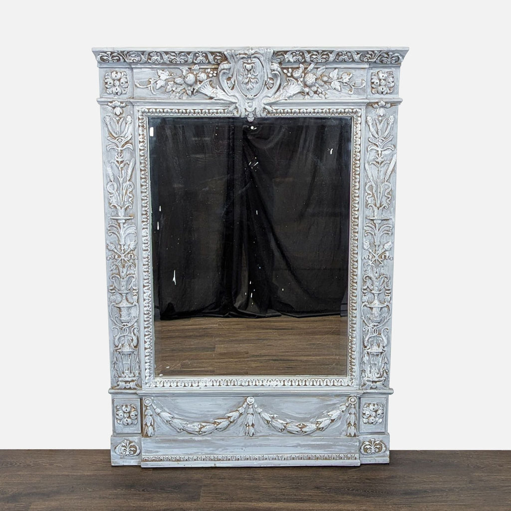 1. Goalmaker mirror with a white-washed finish, reflecting its modern style.