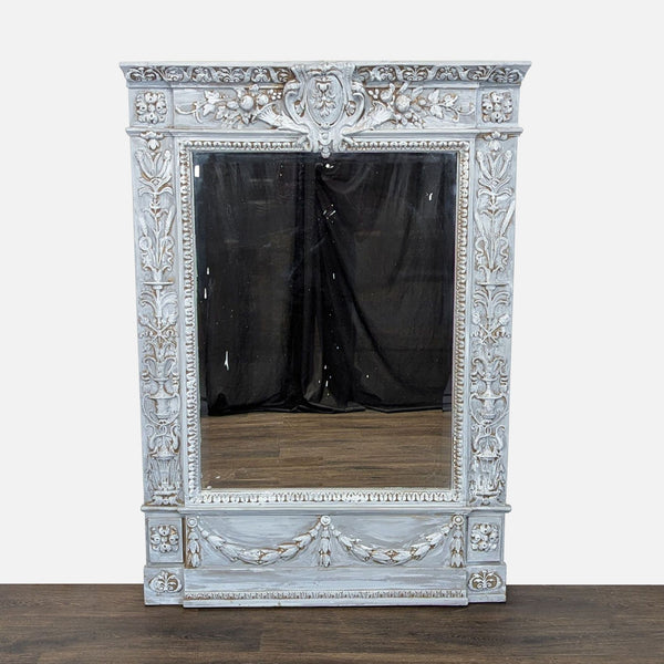 1. Goalmaker mirror with a white-washed finish, reflecting its modern style.