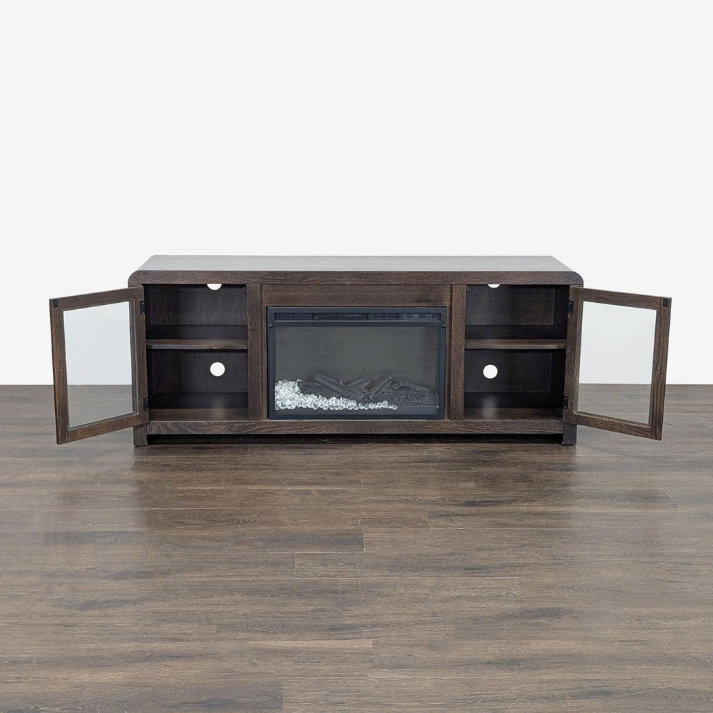 Living Spaces Kabria Cocoa Fireplace TV Stand - Accepted Offer (25.51% discount)