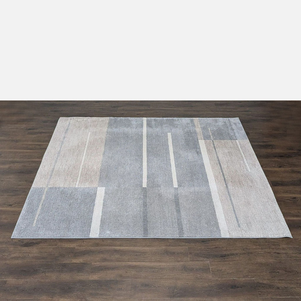 Contemporary gray, beige, and cream Surya rug with a cozy texture and easy-to-match geometric pattern.