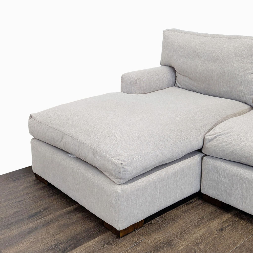 Modern Light Gray L-Shaped Sectional Sofa with Chaise