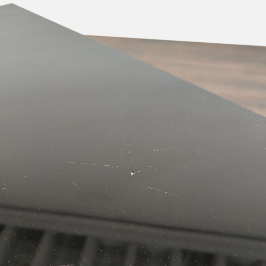 Vintage Glass Top Carved End Table