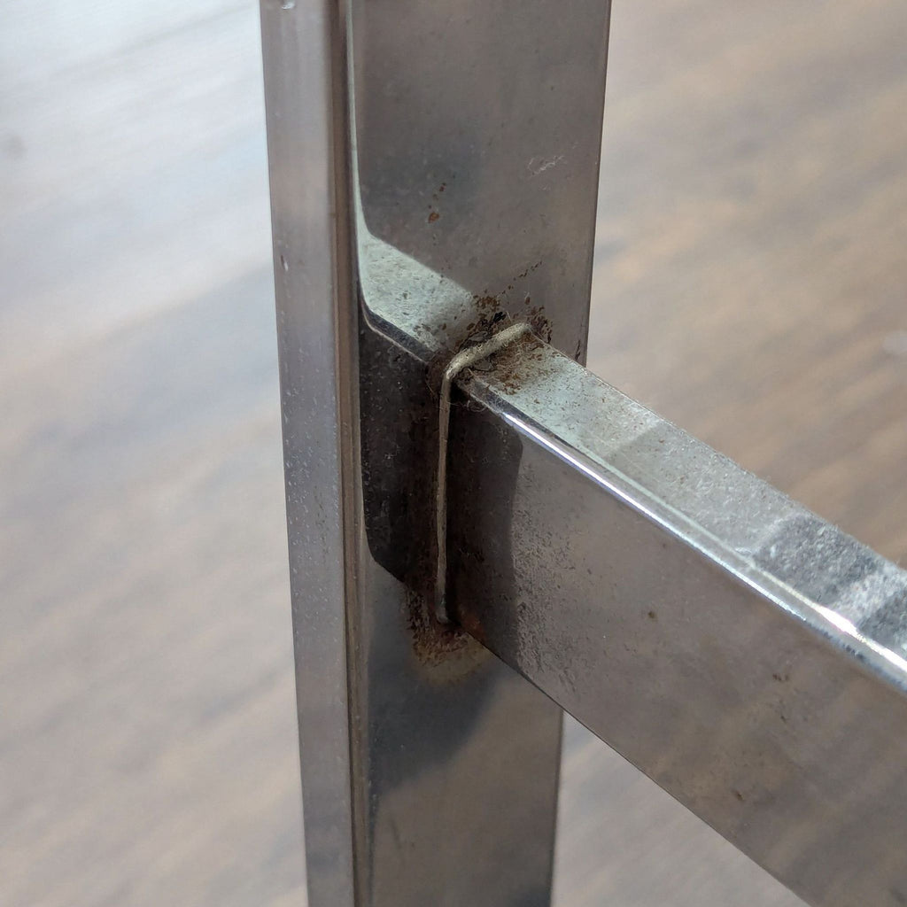 Glass and Chrome End Table