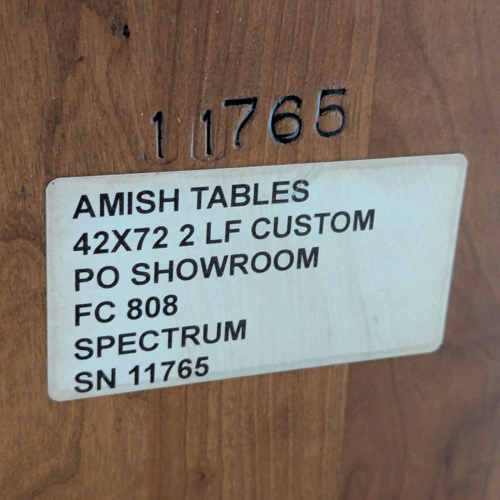Amish Tables Cherry Dining Table