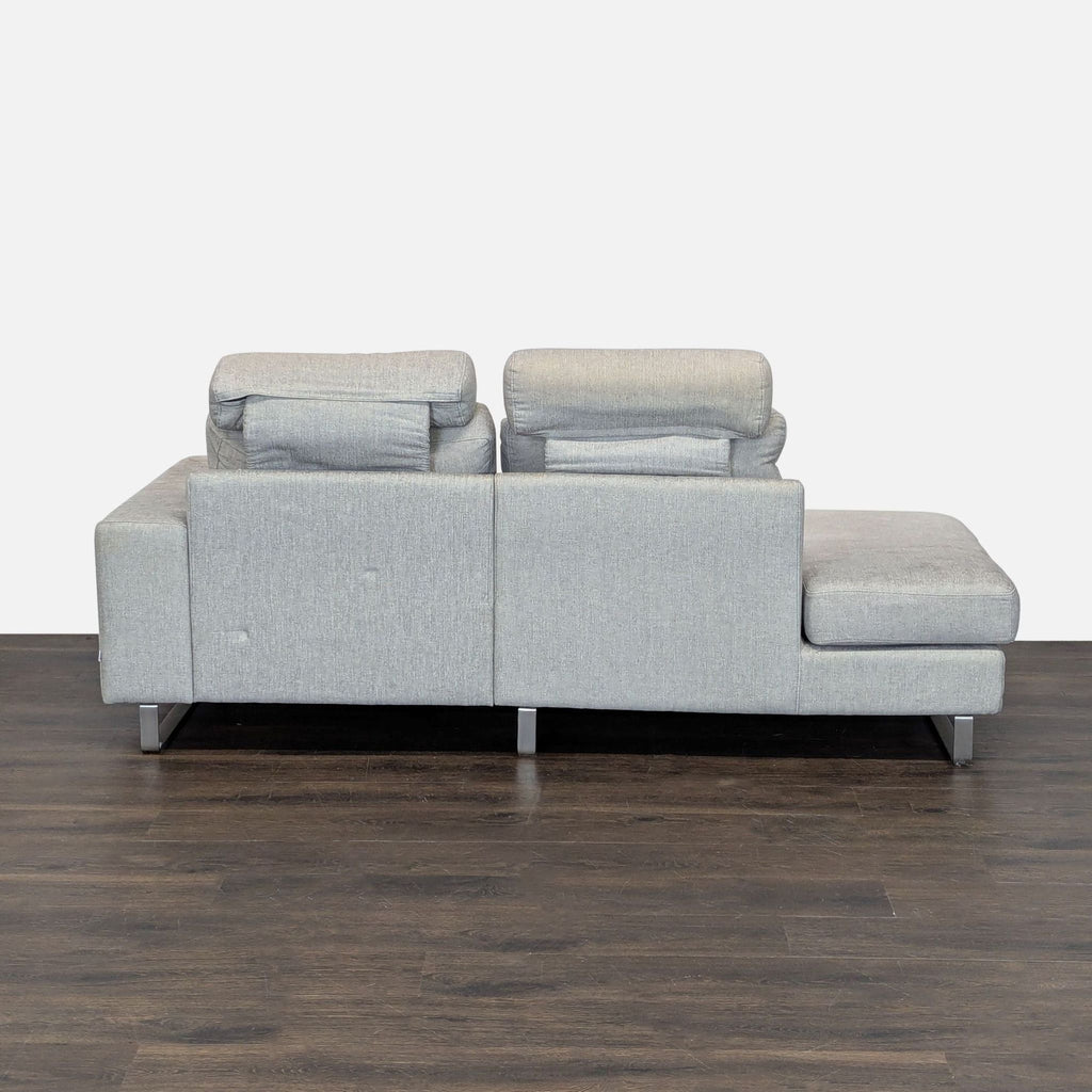 BoConcept Modern Light Gray Sectional with Adjustable Headrests