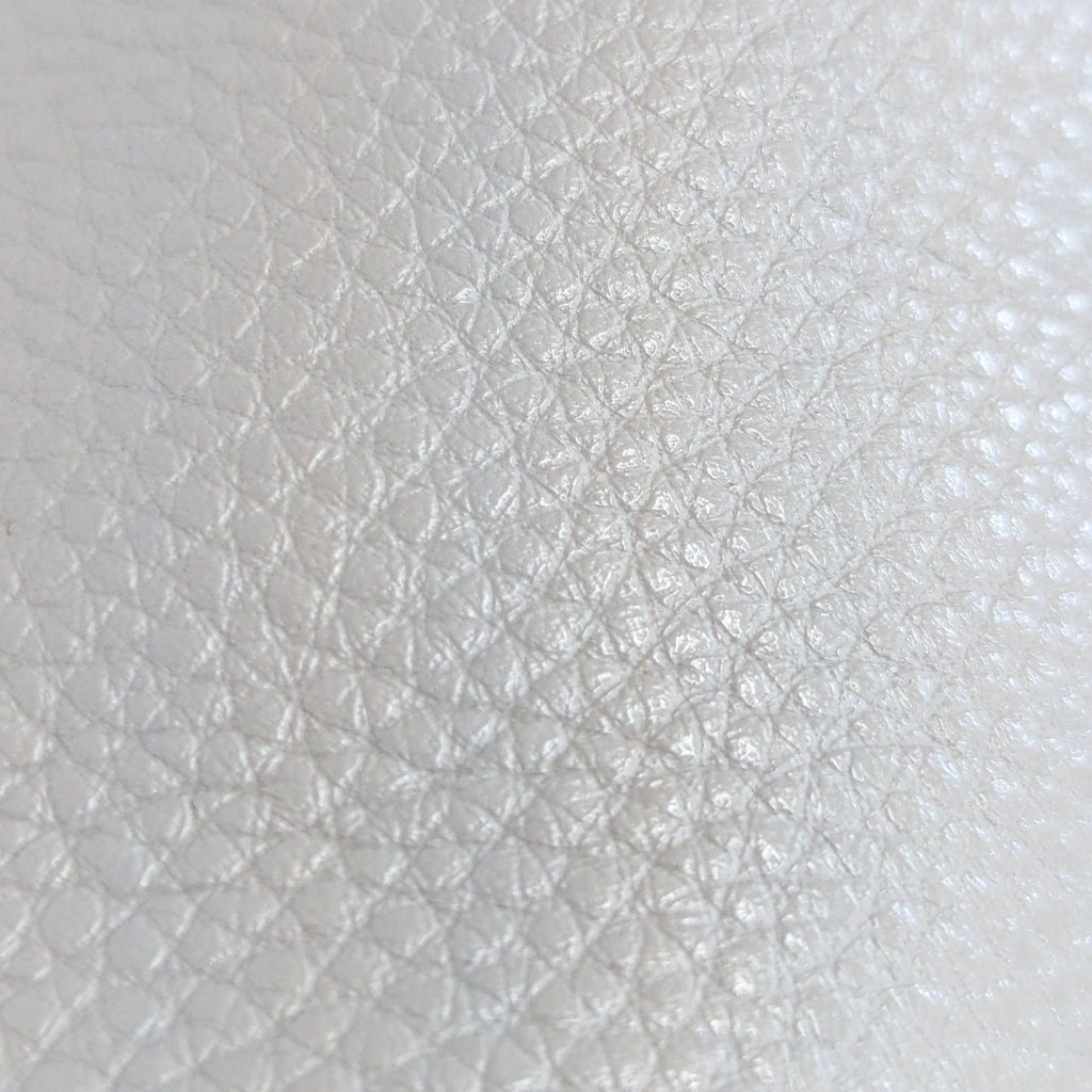 Design Within Reach Como Modern Grey Leather Loveseat with Chrome Legs