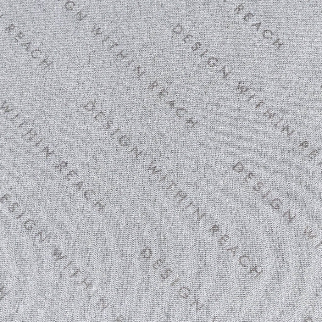 Design Within Reach Como Modern Grey Leather Loveseat with Chrome Legs