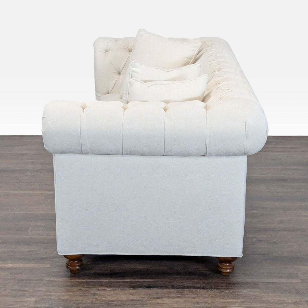 Classic 3-Seat Tufted Chesterfield Sofa with Nailhead Trim