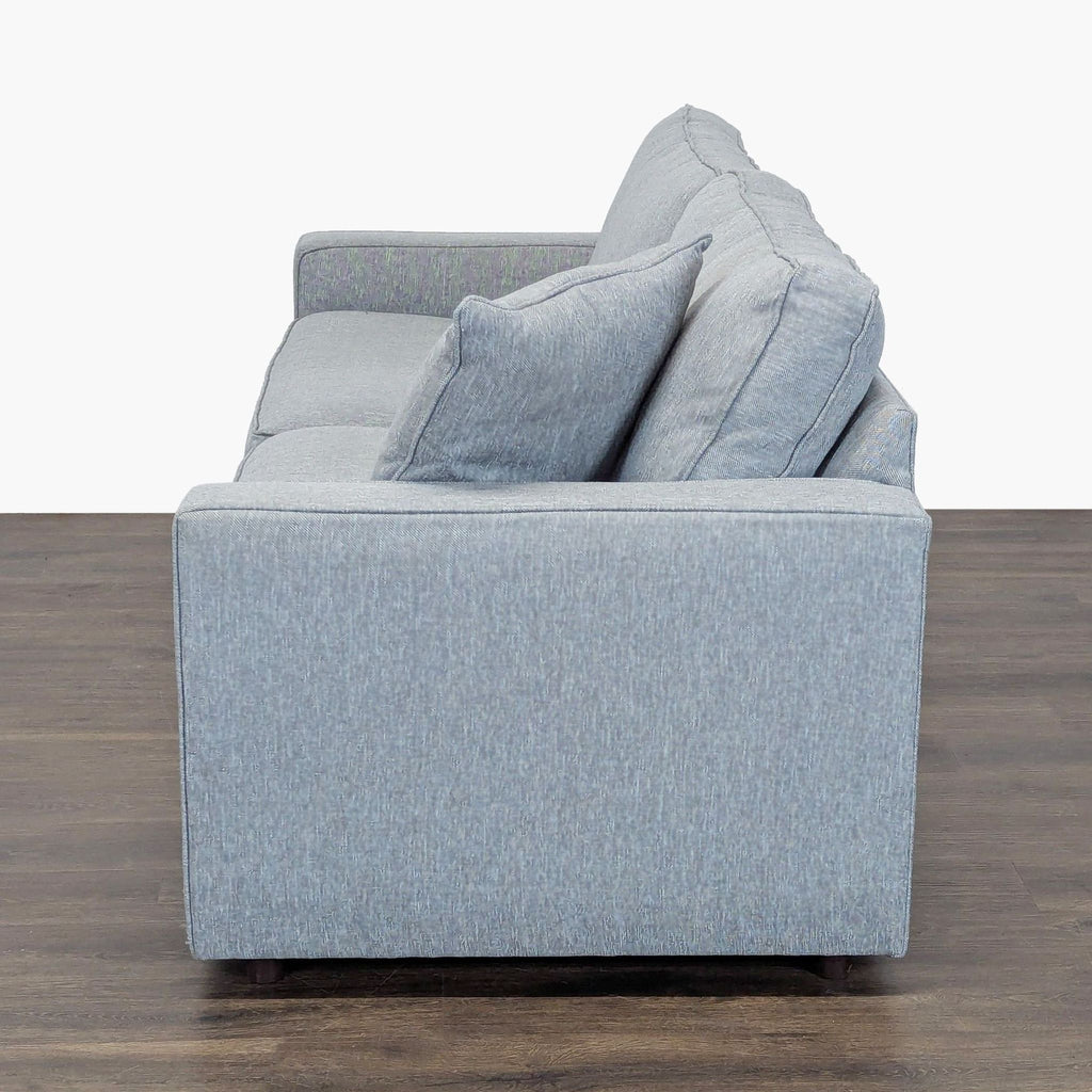 Room & Board 3-Seat Modern Gray Sofa with Pillow