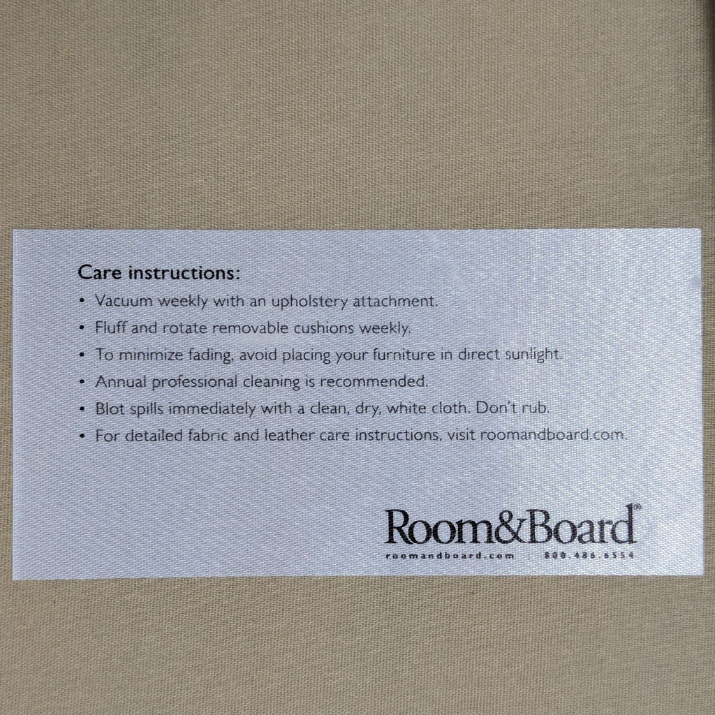 Room & Board 3-Seat Modern Gray Sofa with Pillow