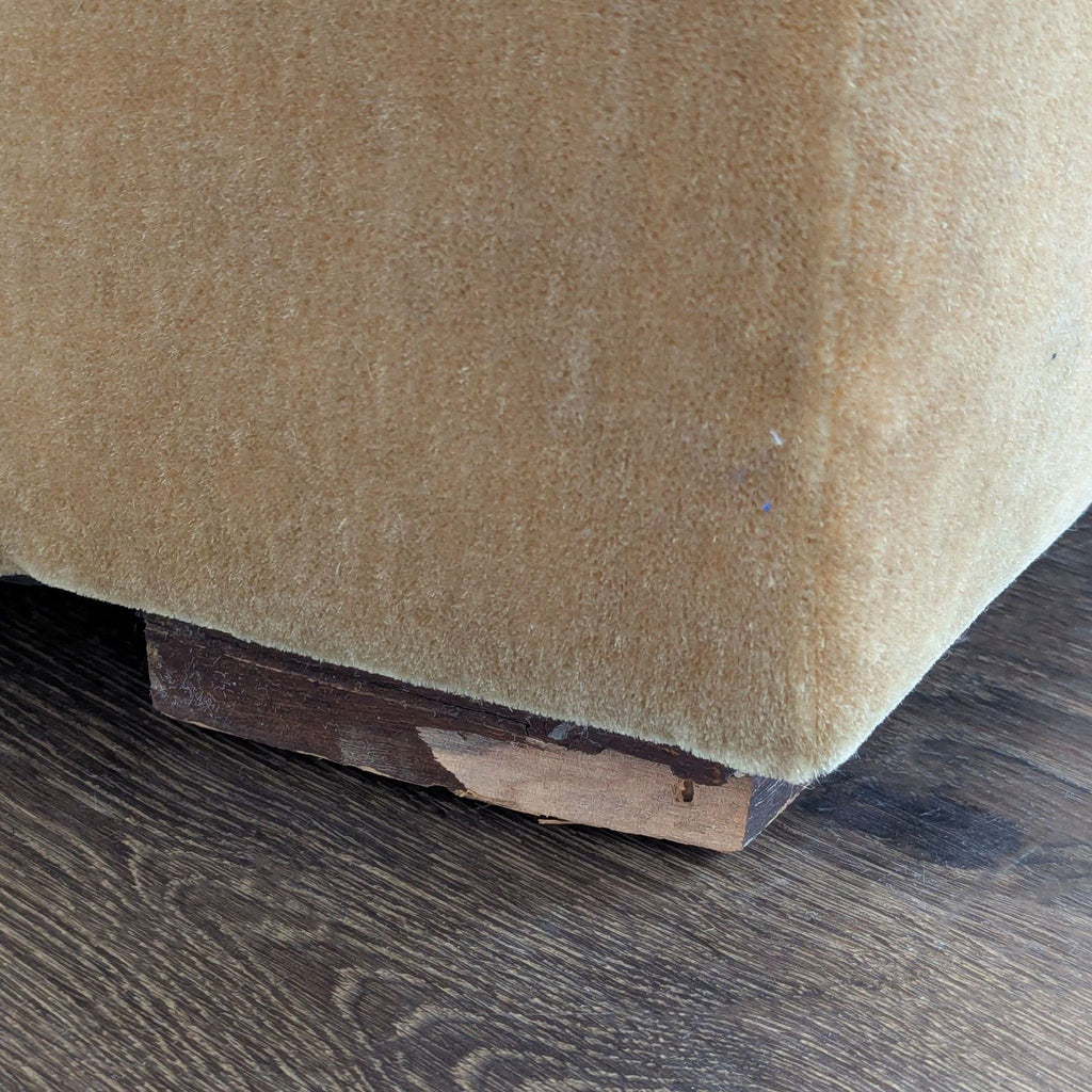 Cozy Mustard Brown Velvet Lounge Armchair with Plush Cushions