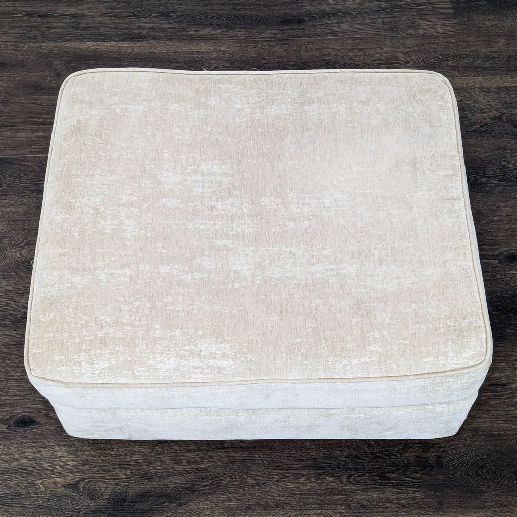 Upholstered Ottoman with Bun Feet