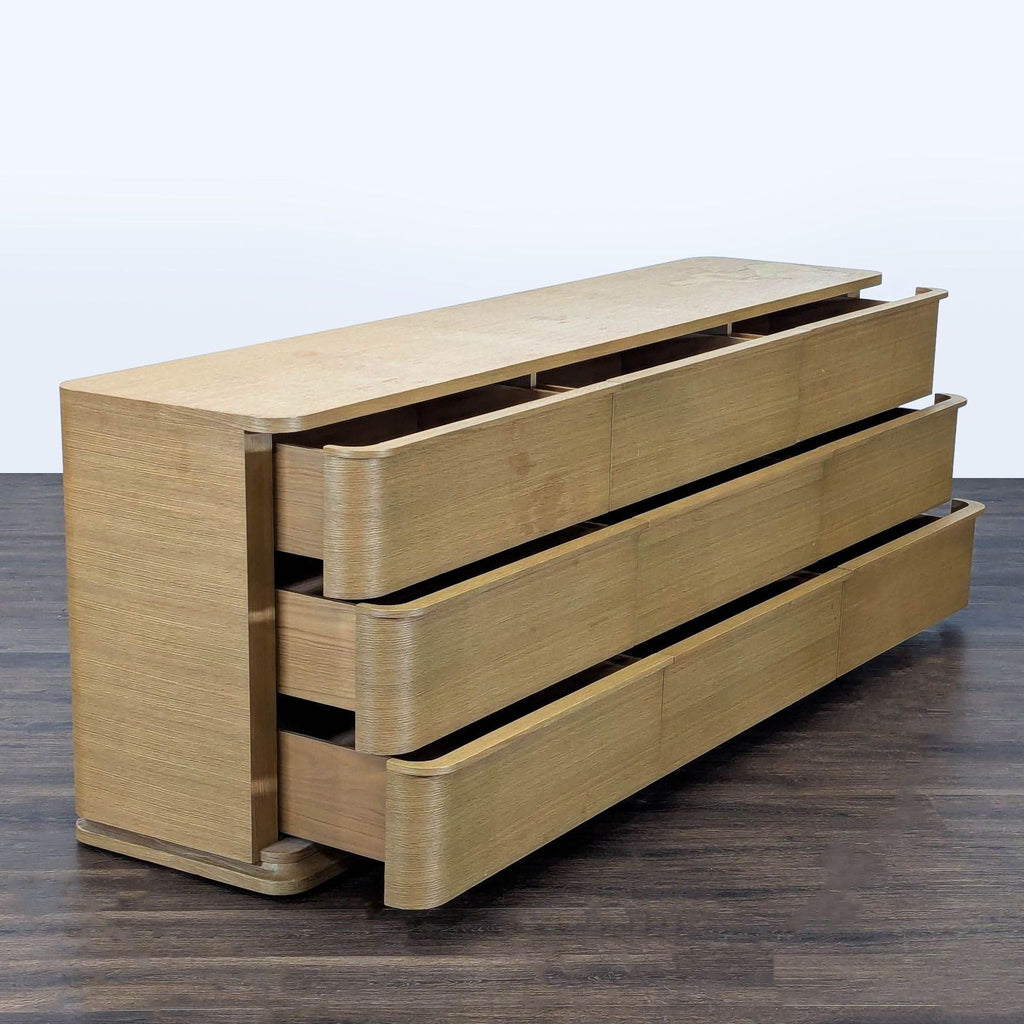 Restoration Hardware Ligné Modern 9-Drawer Dresser in Light Wood Finish