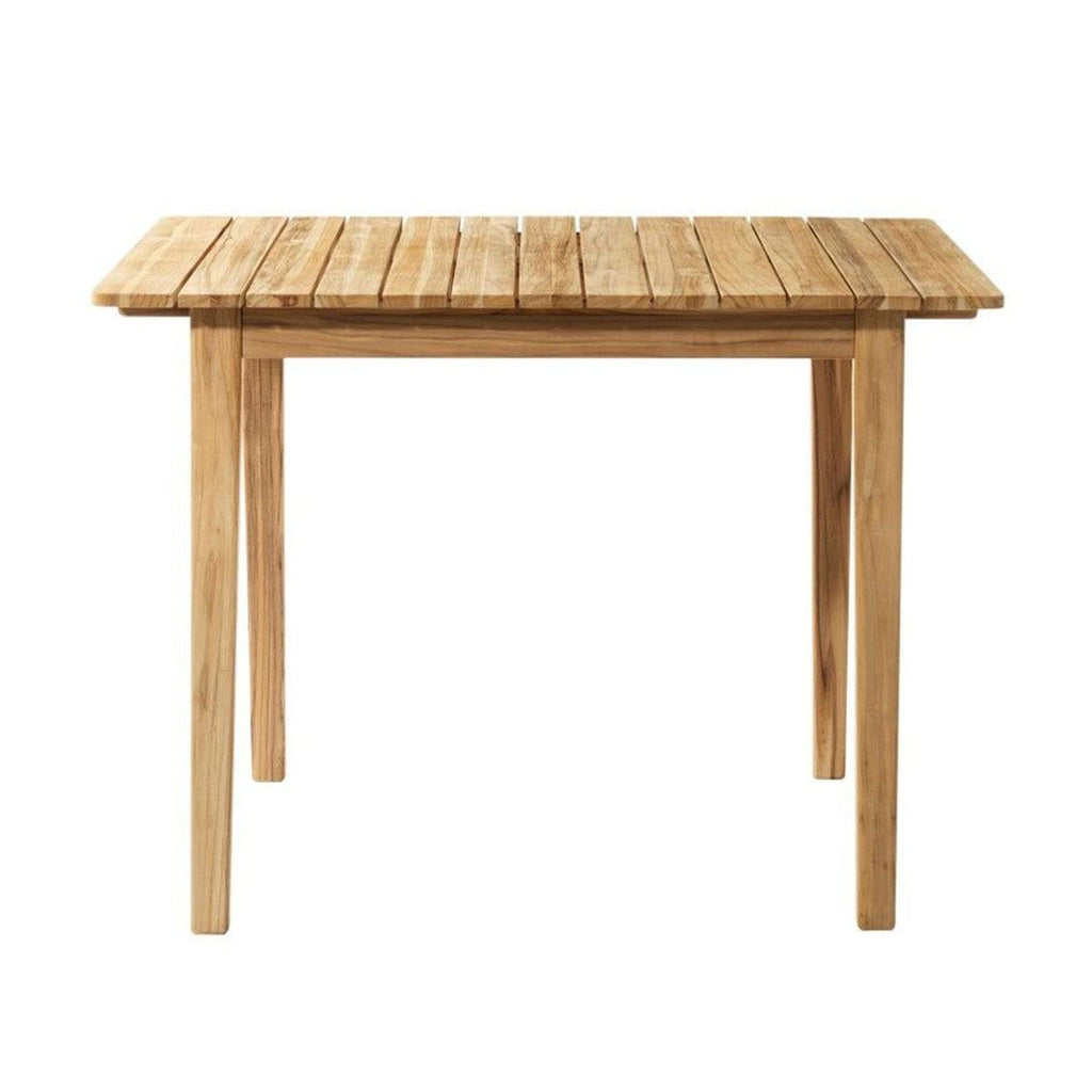 Simple wooden dining table with a slatted top and straight legs by Thomas E. Alken for FDB Møbler.