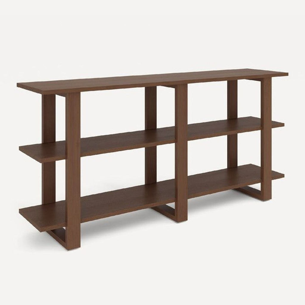 Burrow side table with Shaker-inspired design in walnut-finished ash and veneer.