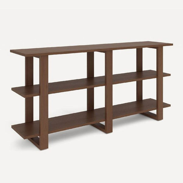 Burrow side table with Shaker-inspired design in walnut-finished ash and veneer.