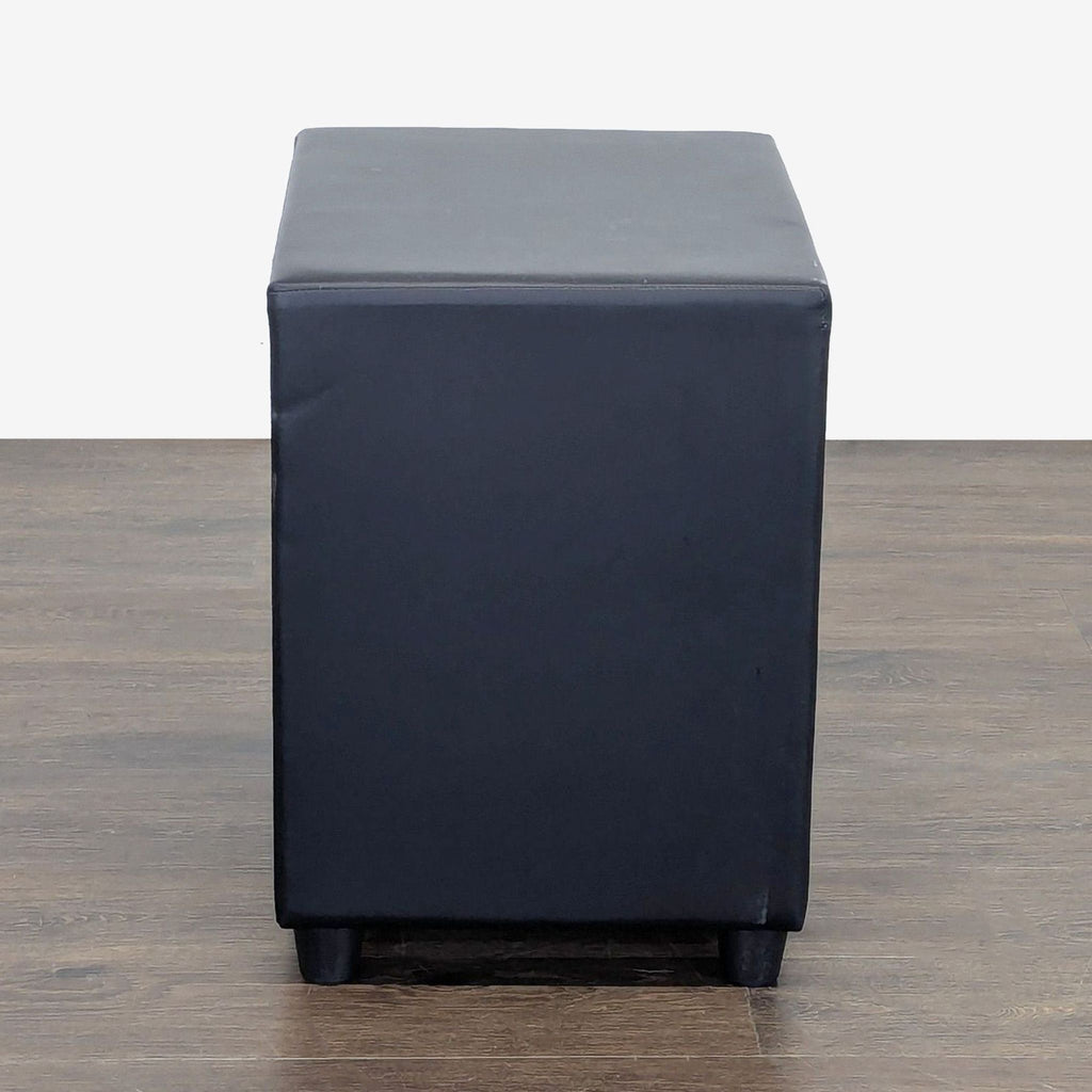 Zenon Two Drawer Nightstand in Faux Leather
