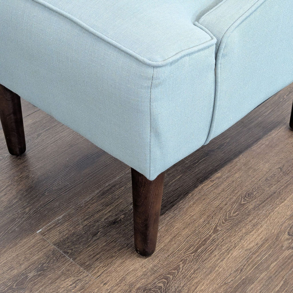 Skyline Imports Modern Blue Lounge Chair with Button Tufting