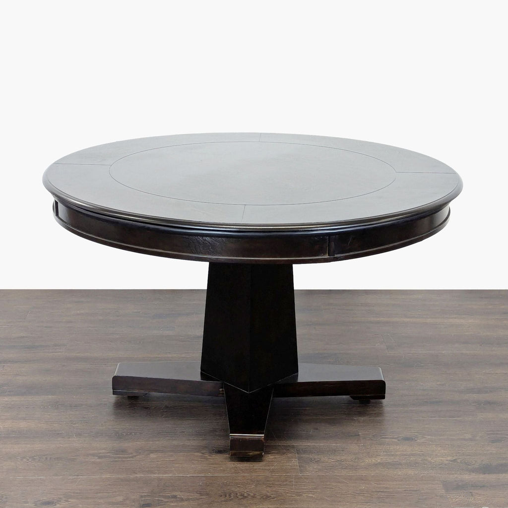 5-Piece Round Poker Convertible Dining Table Set with 4 Chairs