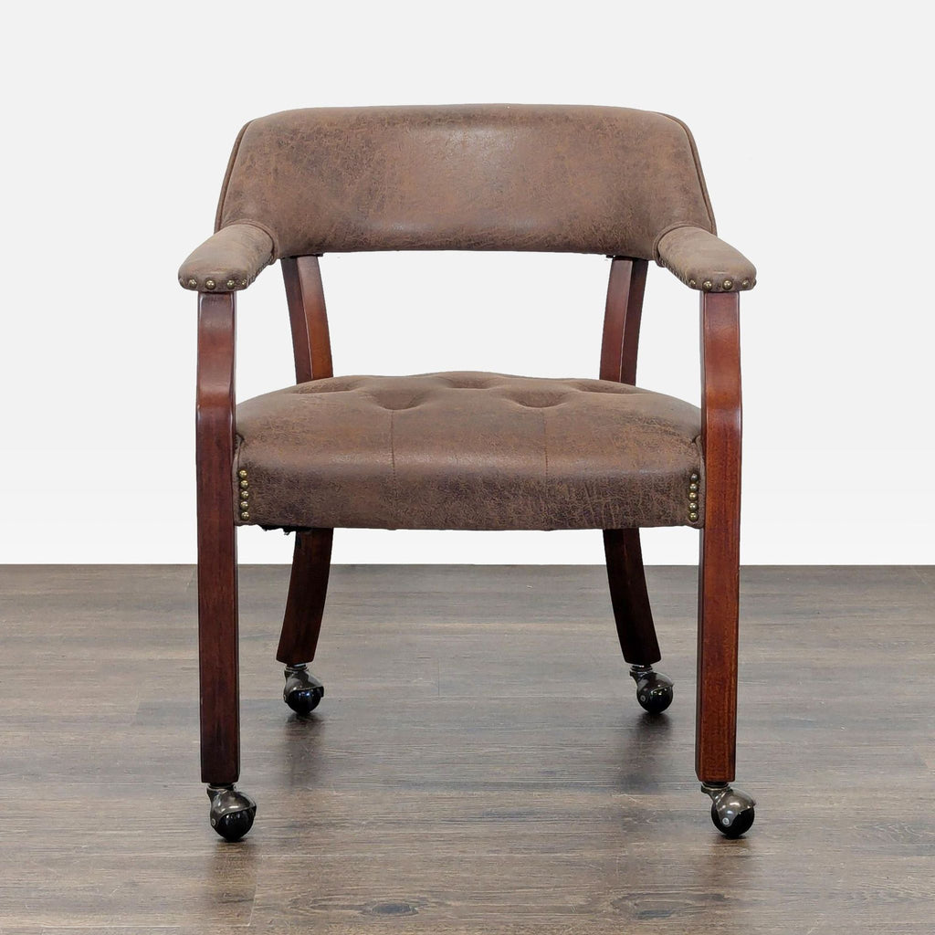 5-Piece Round Poker Convertible Dining Table Set with 4 Chairs