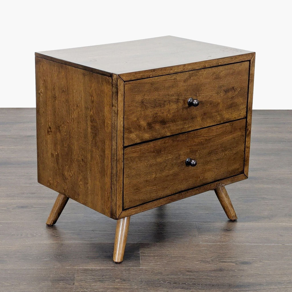 Master Craft Two Drawer Mid-Century End Table/Nightstand